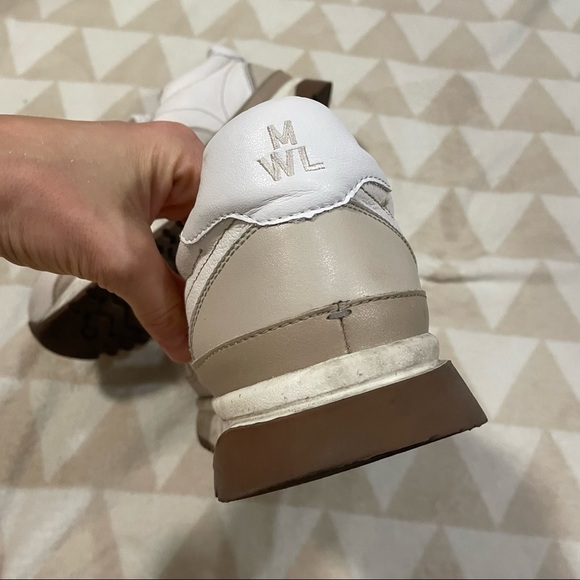 Madewell kickoff trainer sneakers neutral colorblock leather - Picture 10 of 11